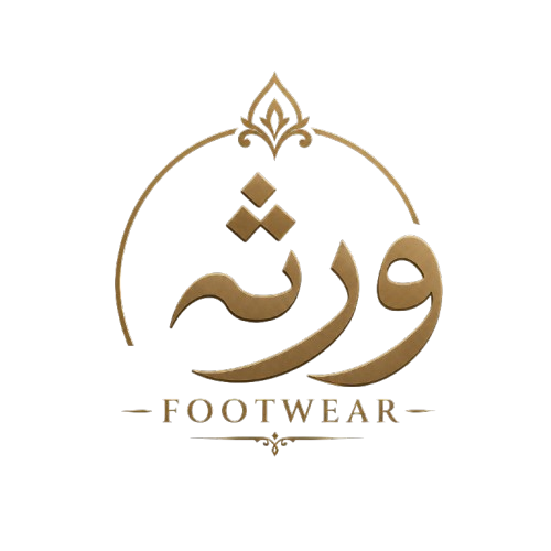 Gold logo with Arabic text and 'FOOTWEAR' below on a white background